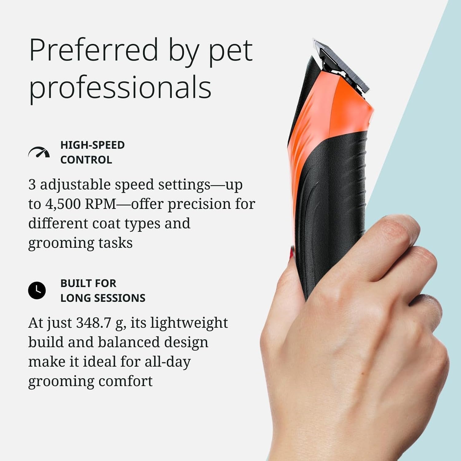 image:imageWahl Pro Animal KM Velocity Corded Clipper Dog Cat amp Horse Clippers Premium Pet Grooming Essentials with Detachable Blades NoSlip Grip