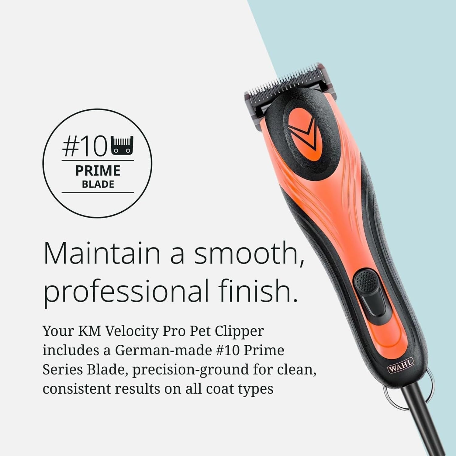 image:imageWahl Pro Animal KM Velocity Corded Clipper Dog Cat amp Horse Clippers Premium Pet Grooming Essentials with Detachable Blades NoSlip Grip