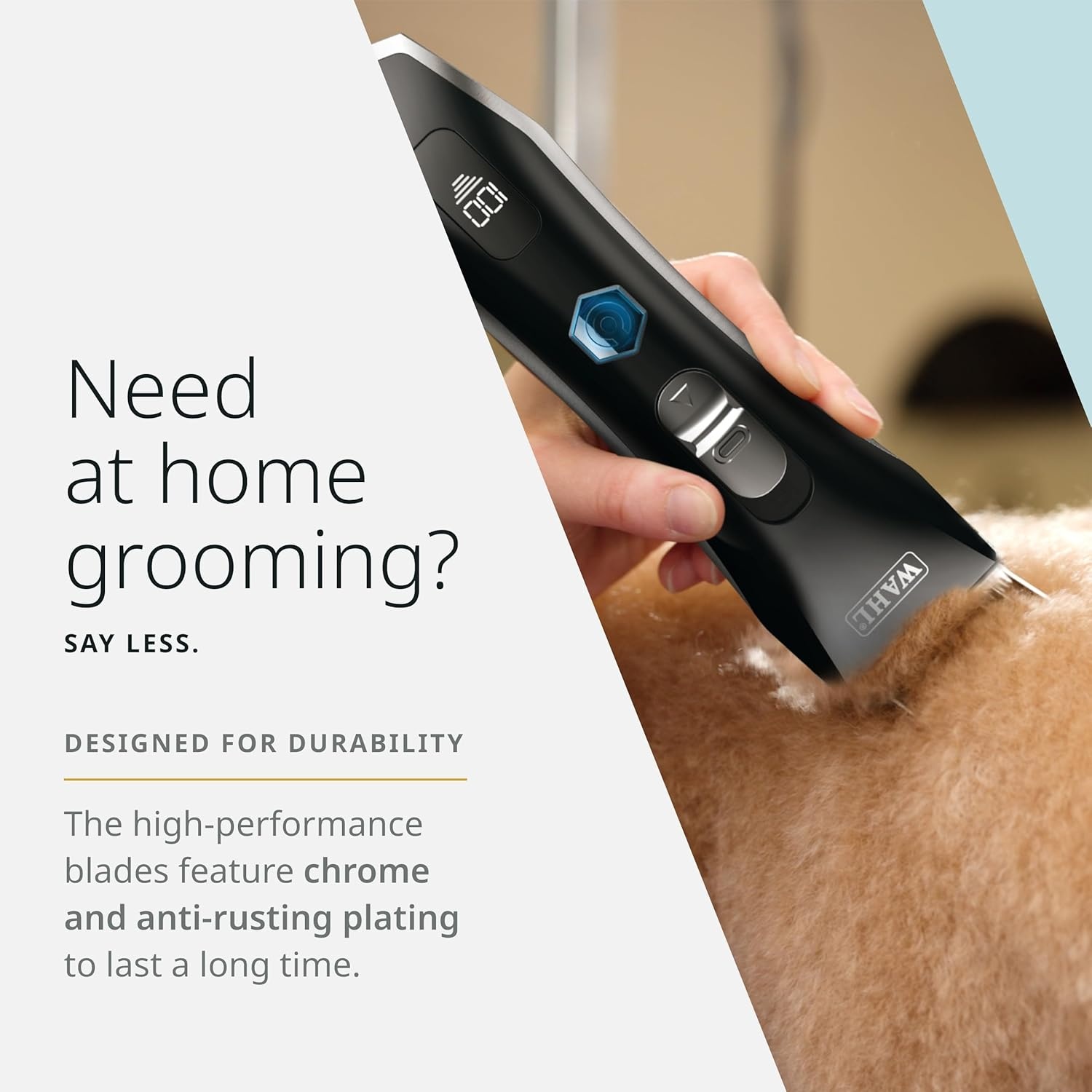 image:imageWahl Pro Animal Smart Clip Effortless atHome Grooming Cordless Clipper with LCD Screen Rechargeable Battery Supports Adjustable Cutting Length Quiet Grooming Tool