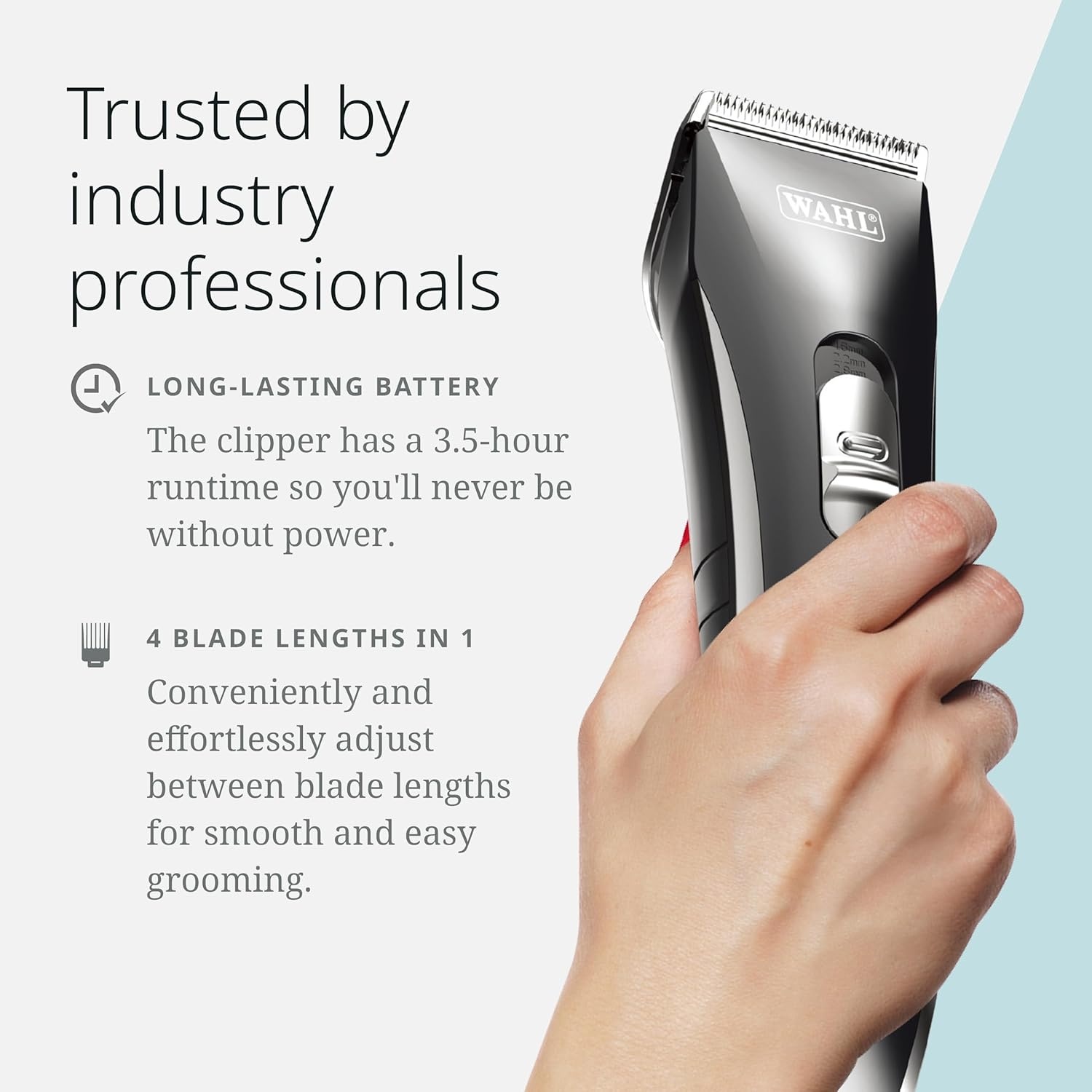 image:imageWahl Pro Animal Smart Clip Effortless atHome Grooming Cordless Clipper with LCD Screen Rechargeable Battery Supports Adjustable Cutting Length Quiet Grooming Tool
