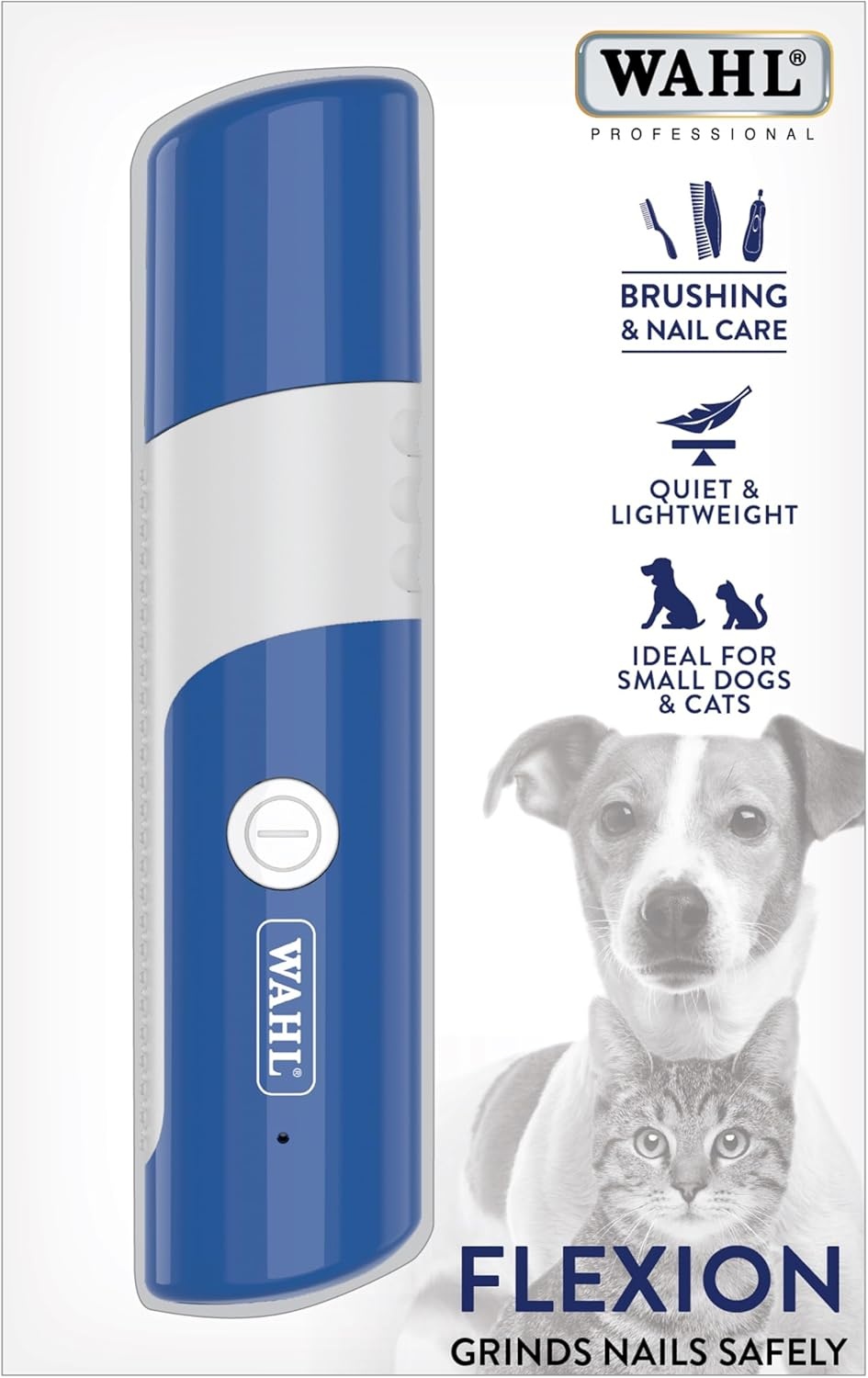 imageWahl Professional Animal Flexion Cat and Dog Nail Grinder Professional 2Speed Rechargeable Electric Pet Nail Trimmer Paw Grooming amp Smoothing for Dogs amp Cats 3023207
