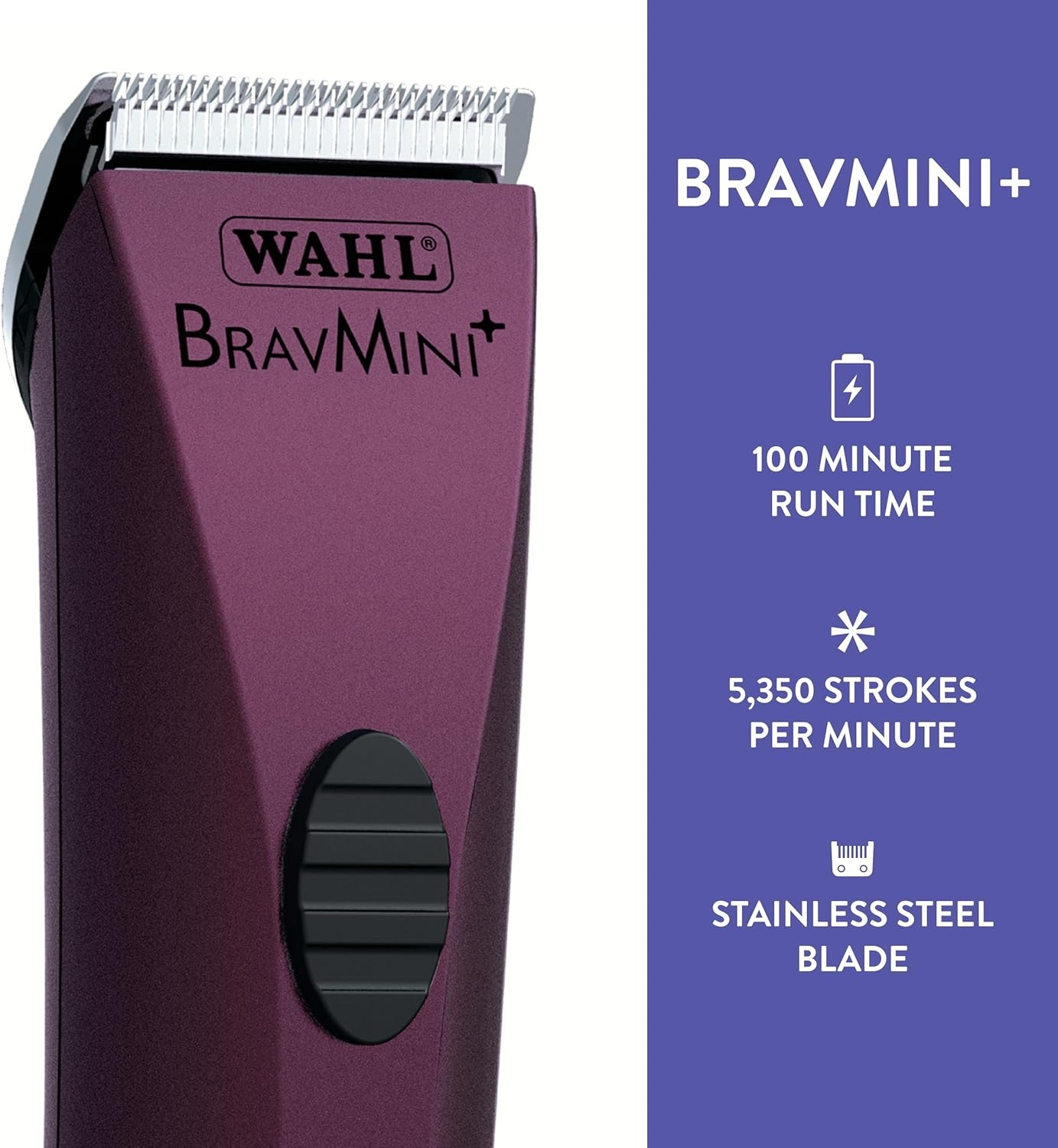 imageWahl Professional Animal Bravmini Pet Dog Cat amp Horse Cordless Trimmer Kit Purple