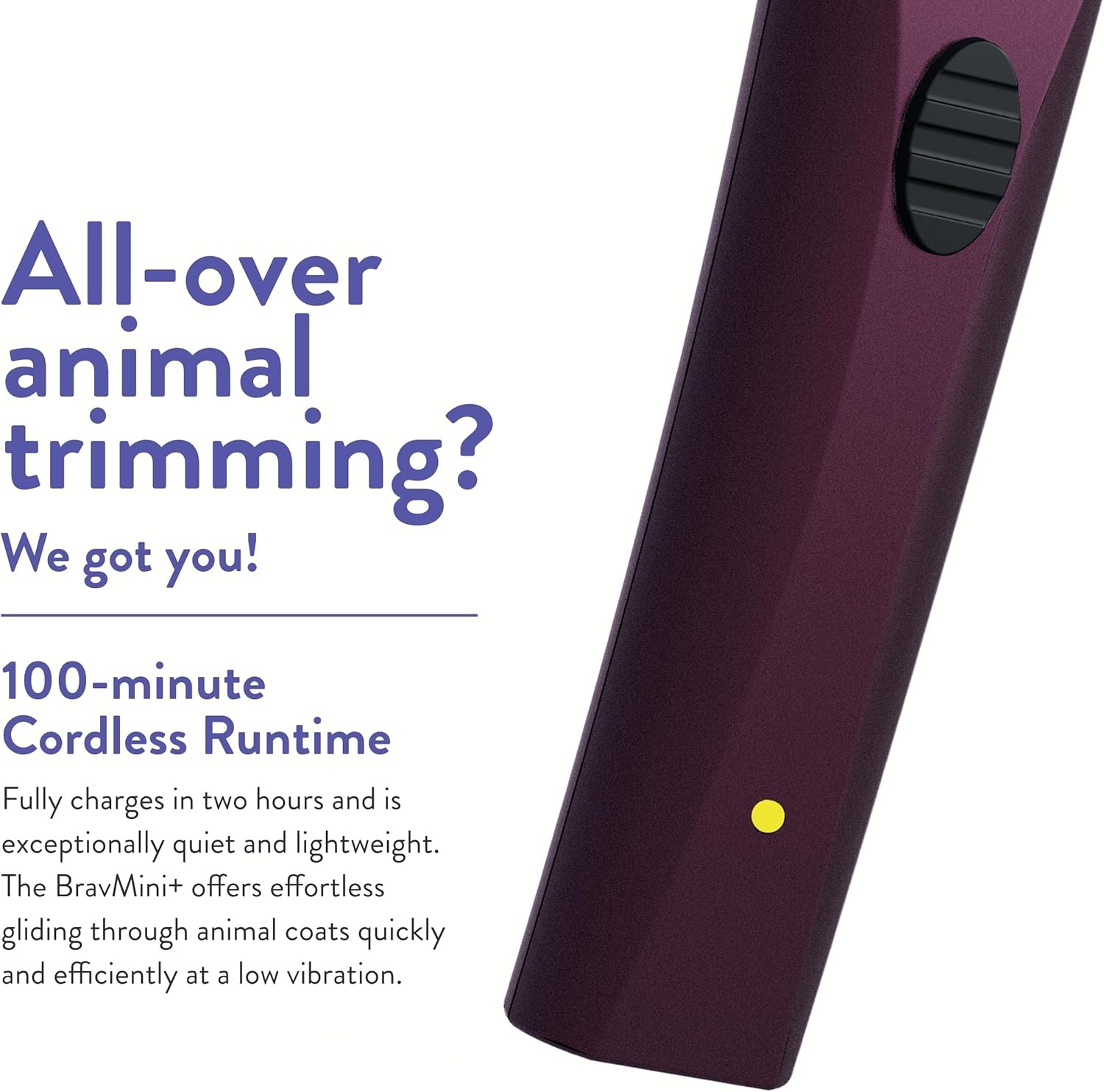 imageWahl Professional Animal Bravmini Pet Dog Cat amp Horse Cordless Trimmer Kit Purple