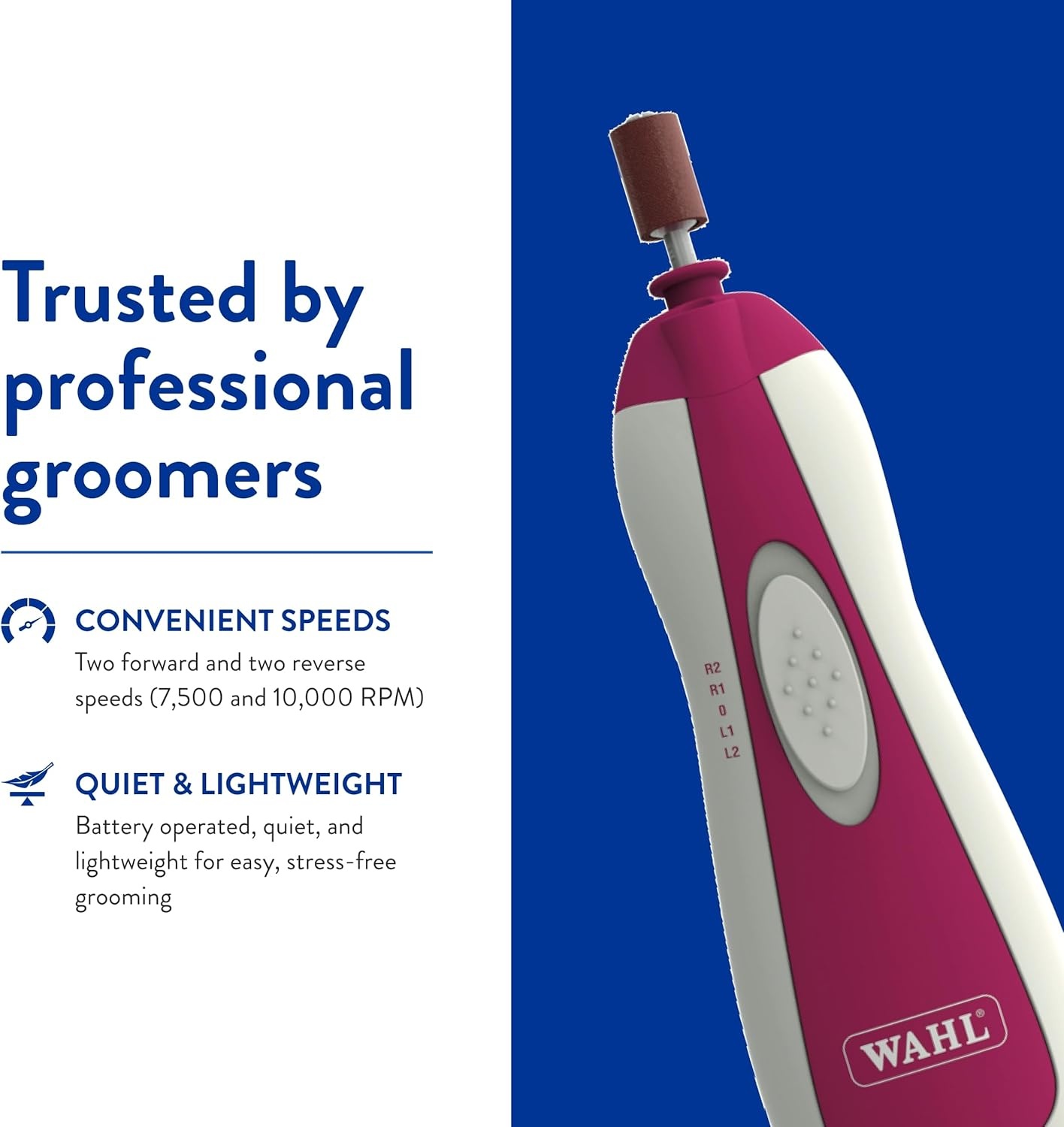 imageWahl Professional Animal Pet Dog and Cat Premium Nail Grinder Trimming Kit 5972Premium Nail Grinder
