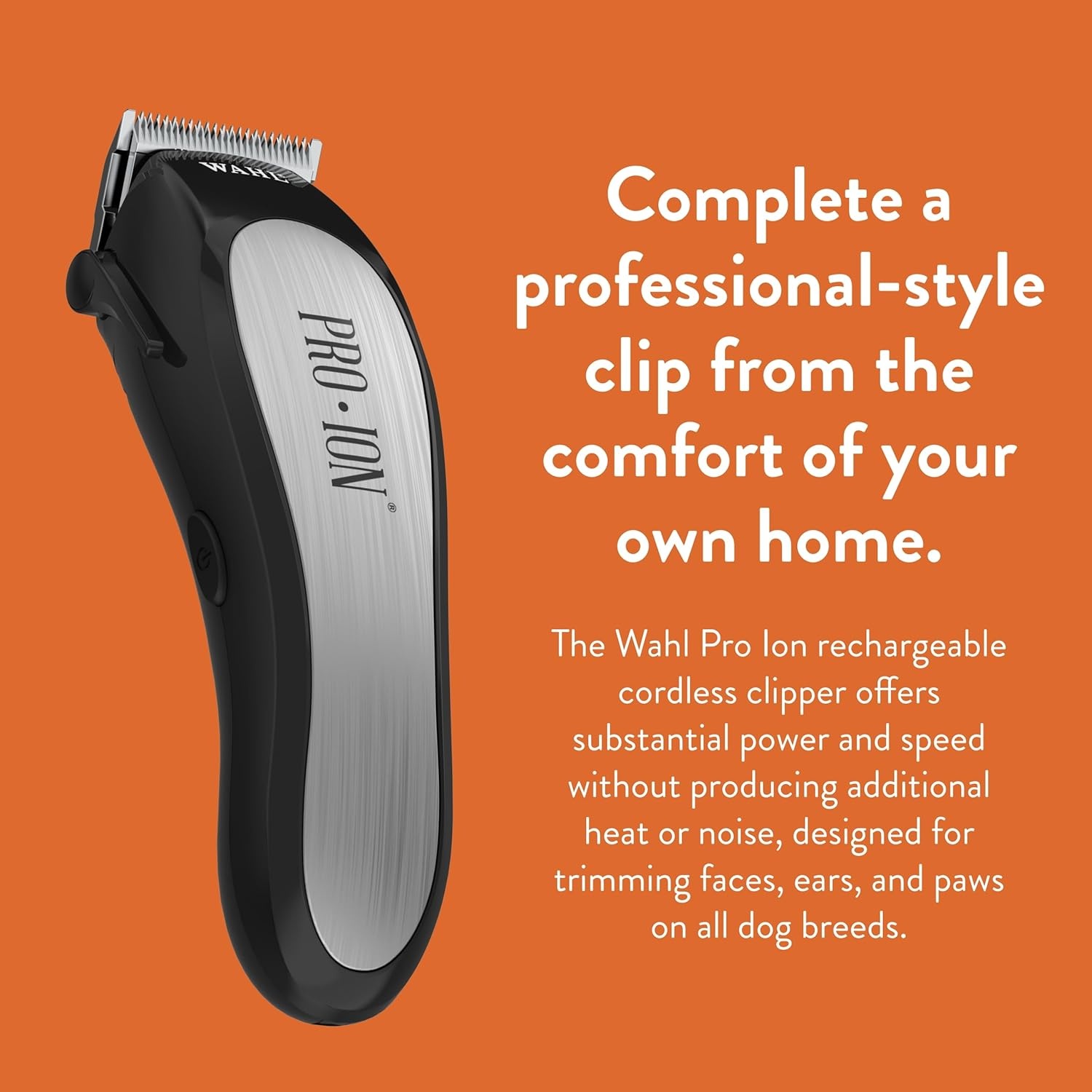 imageWahl Professional Animal Pro Ion Pet Dog amp Cat Cordless Clipper Kit 9705 Cat Dog amp Pet Grooming Kit Great Pet Grooming Clippers for FirstTime Groomers with 2 Hour Run TimeChrome