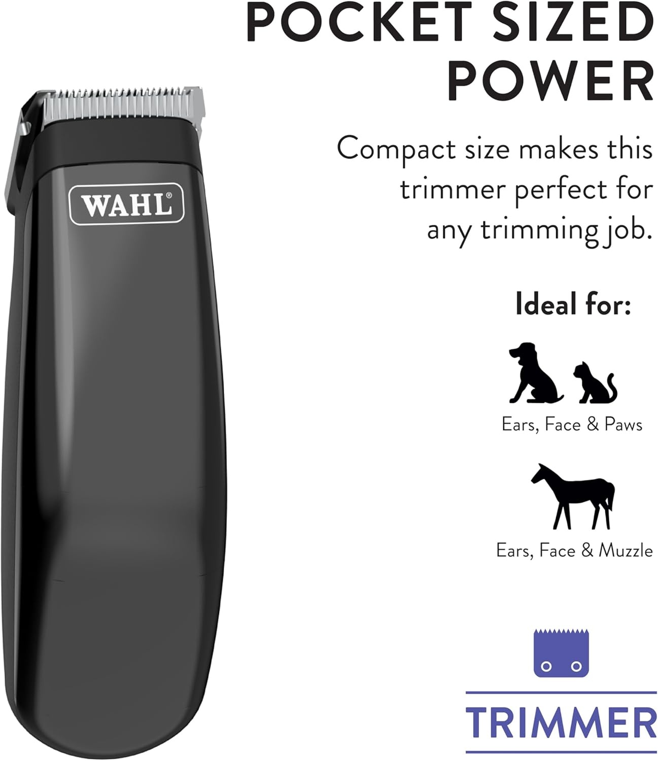 imageWahl Professional Animal Super Pocket Pro Pet Dog amp Cat Trimmer amp Grooming Kit Black Chrome