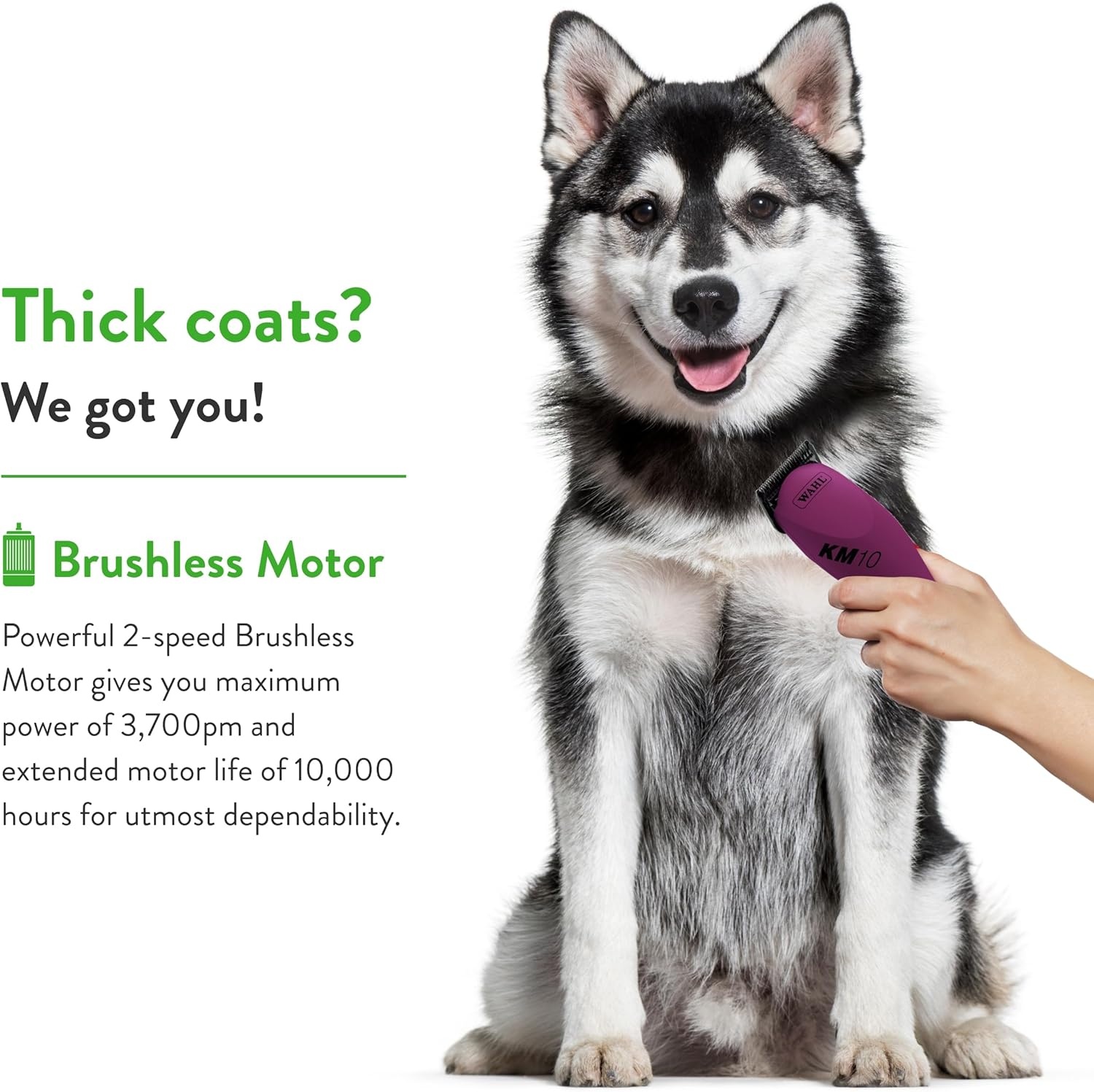 image:imageWahl Professional Animal Thick Coat Pet Clipper amp Dog Clipper 9787300 Hair Remover Grooming Clippers for Dog Cat for Thick Haired Pets 2 Speeds PinkBerry