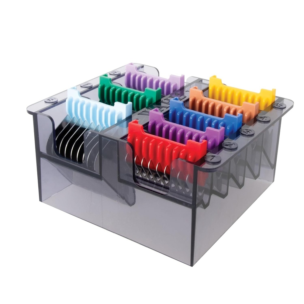imageWahl Pro Animal 5in1 Stainless Steel Attachment Combs  8 Cutting Lengths  ColorCoded Clipper Guides  for Cats Dogs amp Horses  Pet Grooming Clipper Guide Combs  Multicolor 2Multicolor 1