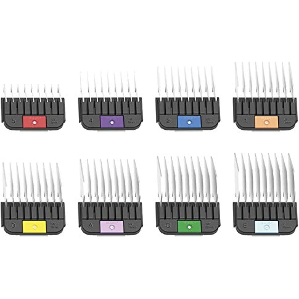 imageWahl Pro Animal Stainless Steel Attachment Combs 8 Cutting Lengths ColorCoded Dog amp Cat Clipper Guides Animal Grooming Essentials SnagFree Cutting Multicolor 2Multicolor 2